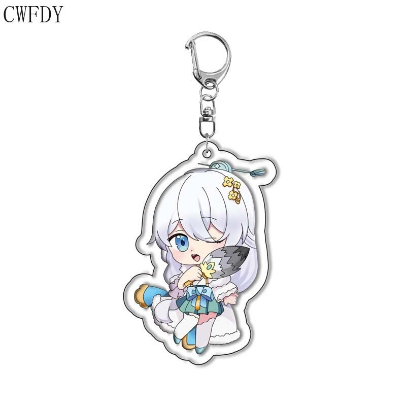 Móc khoá Anime Acrylic Game Honkai Impact 3 Kiana Kaslana Raiden Zaychik Theresa Murata Phụ kiện trang trí cute