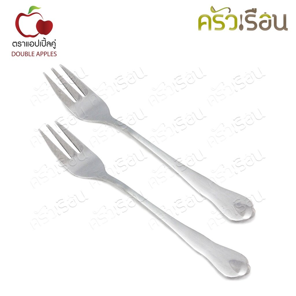 ĐÔI APPLES Món Tráng Miệng Nĩa Gói 2 Thép Không Gỉ 430 Hoa Văn Giọt Nước Chiều Dài 13.7 Cm. Chiều rộ