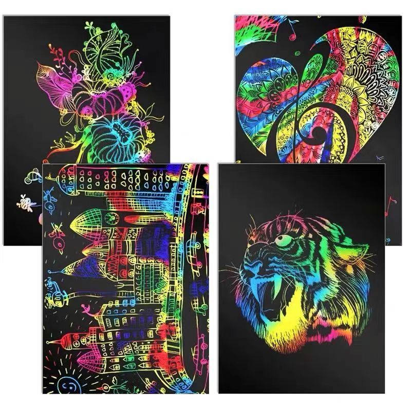 Giấy Sáp a4 Thay Đổi Màu Sắc graffiti diy Dành Cho Trẻ Mẫu Giáo