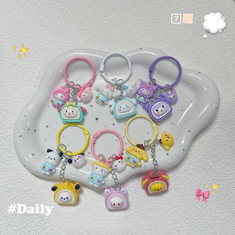 Hoạt Hình Móc Khóa Kim Loại Thiết Kế Sáng Tạo Đáng Yêu