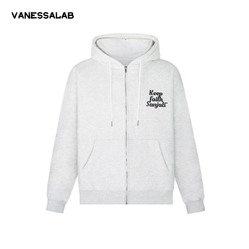 VanessaLab Áo Khoác hoodie áo khoác nữ zip hoodie Thoải mái trendy cổ xưa Thời trang WWY2391GWF 38Z230919