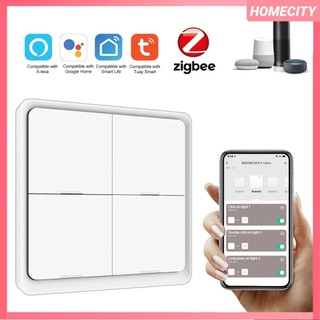 Công tắc cảnh Zigbee thông minh Tuya Nút 1/2/3/4 12 cảnh Tuya Smartlife Alexa Google Pin hoạt động