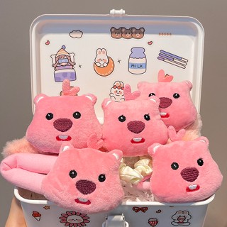 1 Kẹp Tóc Búp Bê Vải Nhung Màu Hồng Dễ Thương Cho Nữ