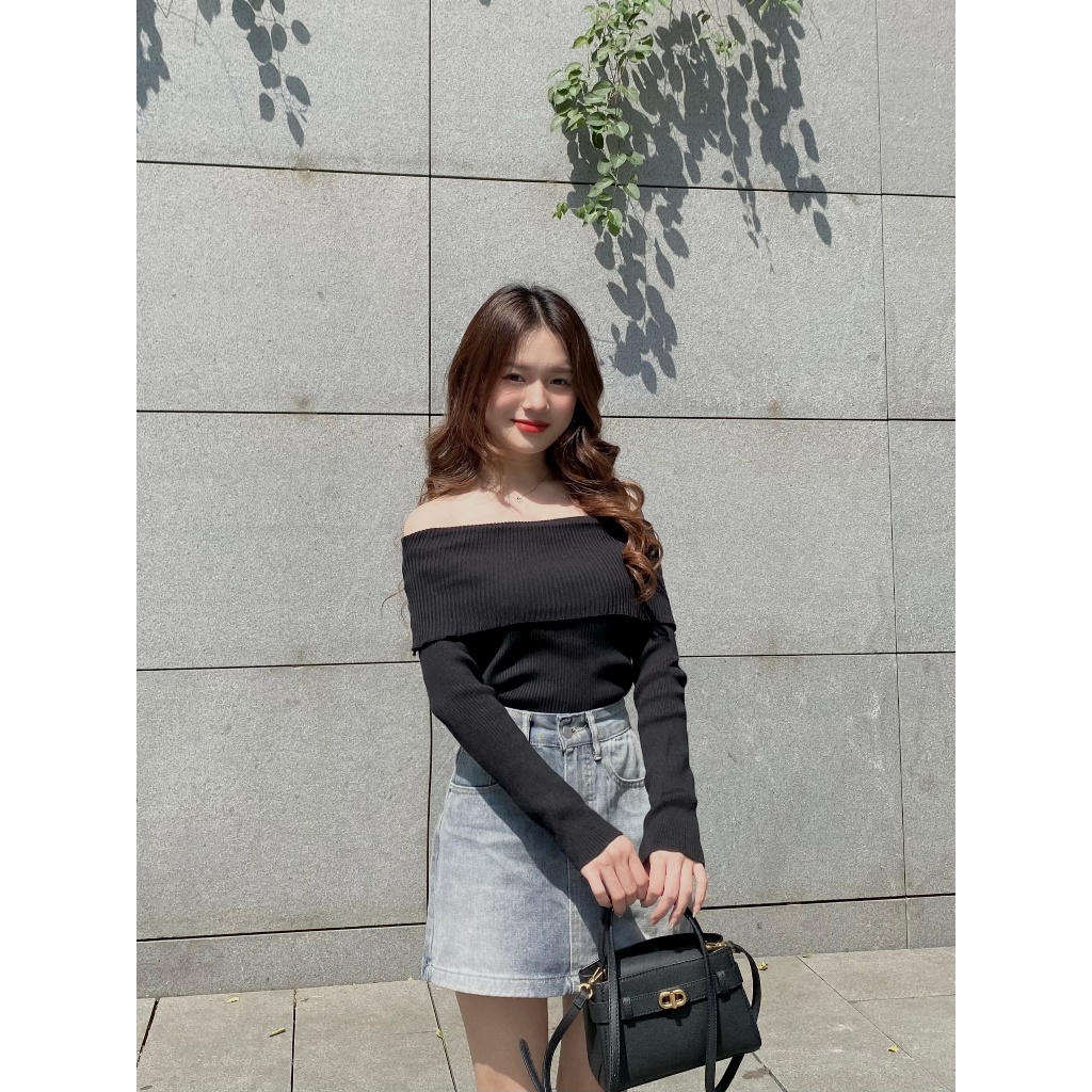 ÁO LEN GÂN tăm nữ dày dặn trễ vai - . - AolentrevaiA95_P6K13