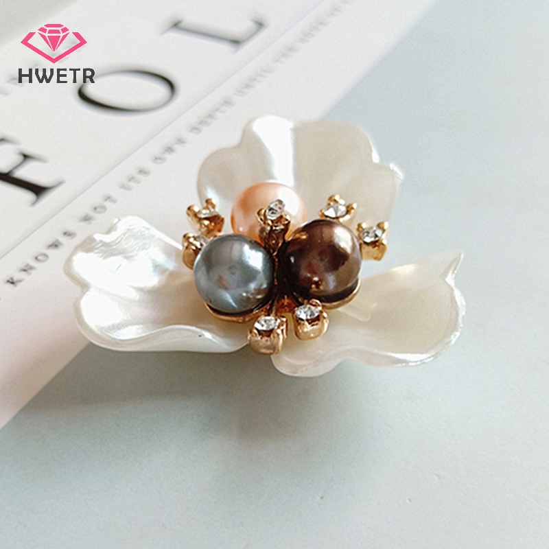 1 Đĩa Hoa Cúc Bằng Hợp Kim Đính Ngọc Trai Và Kim Cương Giả Dùng Làm Trang Sức Thủ Công diy Mới