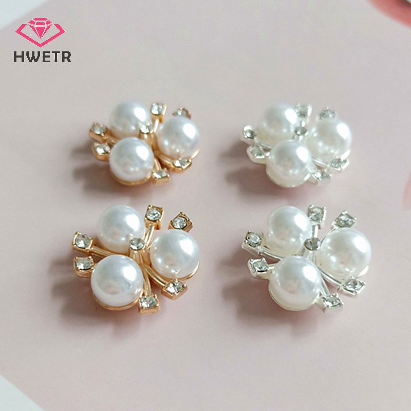 Hwtr 1 Mặt Dây Chuyền Hợp Kim Hình Hoa Ngọc Trai Vàng Thời Trang Mới
