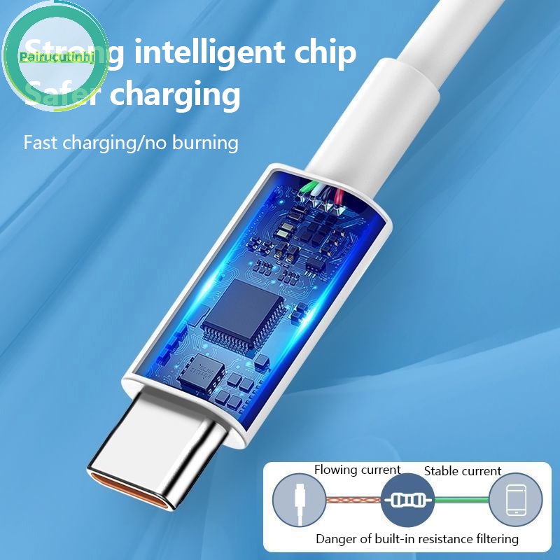 Parucutin Dây Cáp Sạc Nhanh usb type c 120w 10a 1 / 1.5 / 2m vn