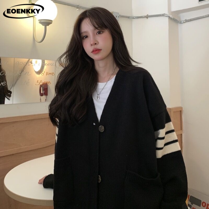 EOENKKY Áo Len áo khoác cardigan  Thời trang hàn quốc Phong cách Đẹp Thời trang Hàn Quốc WMY239076L 37Z230915
