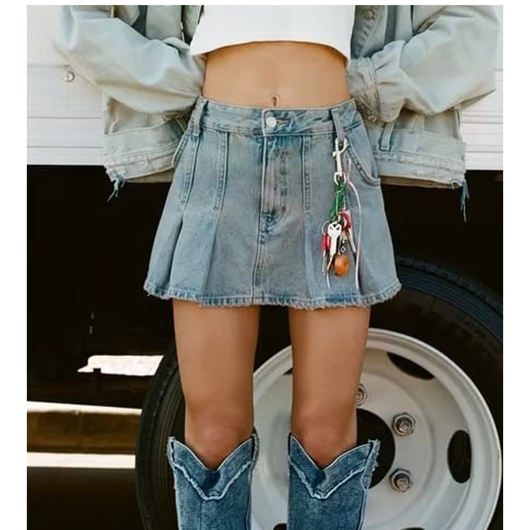 Zara Chân Váy Ngắn Xếp Ly Lưng Vừa Phong Cách Âu Mỹ Thời Trang Mùa Hè Cho Nữ6045204