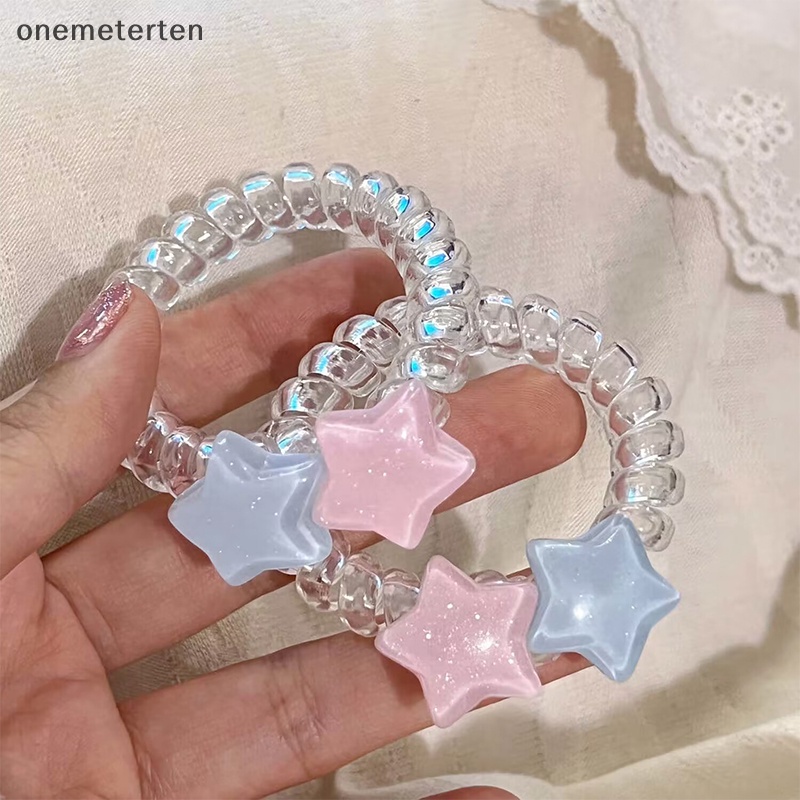 Rten Dây Buộc Tóc Cao Su Co Giãn Hình Ngôi Sao Năm Cánh Bằng Nhựa