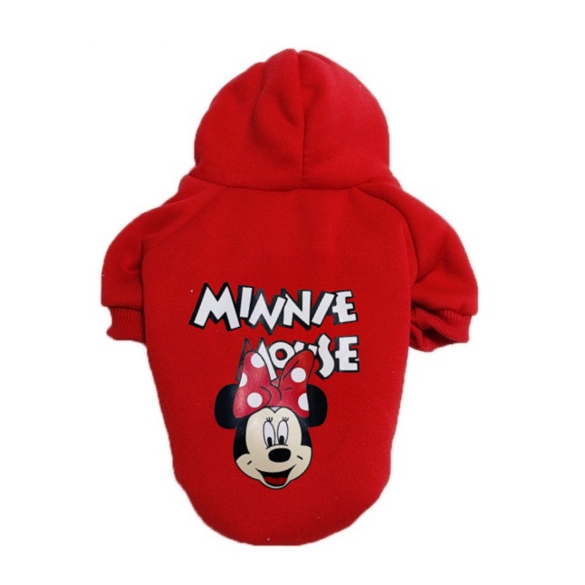 Áo hoodie Dây Rút In Hình mickey minnie 27pets} Giữ Ấm Ngoài Trời Cho Mèo