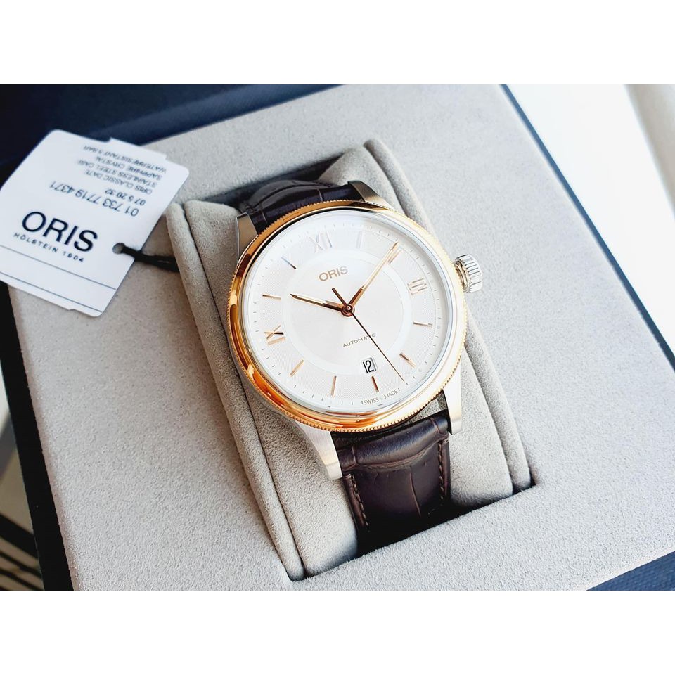 Đồng hồ nam chính hãng Oris búa đỏ huyền thoại - Máy cơ tự động Thụy Sĩ - Kính Sapphire nguyên khối