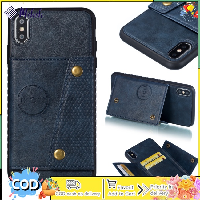 Bao Da Điện Thoại Có Ngăn Đựng Thẻ Thời Trang Cho iphone xs max 6.5 inch