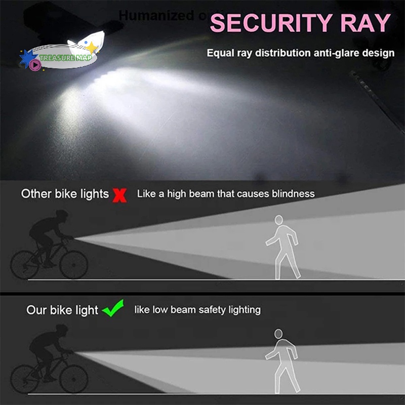 Bộ Đèn Pha led usb heyuanlong333 Có Thể Sạc Lại Cho Xe Đạp