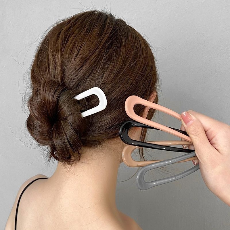 Acetate Kẹp Tóc Hình Chữ u Đơn Giản Thời Trang Hàn Quốc