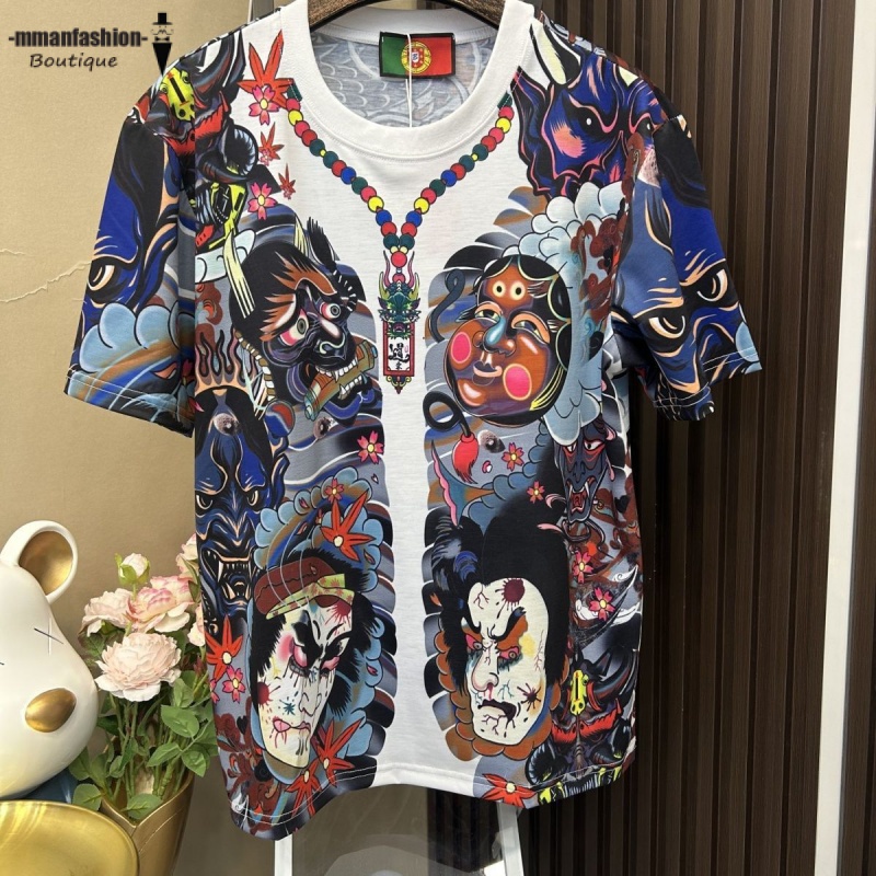 Áo Thun Tay Ngắn In Hình Xăm 3d Phong Cách harajuku Nhật Bản Thời Trang f02