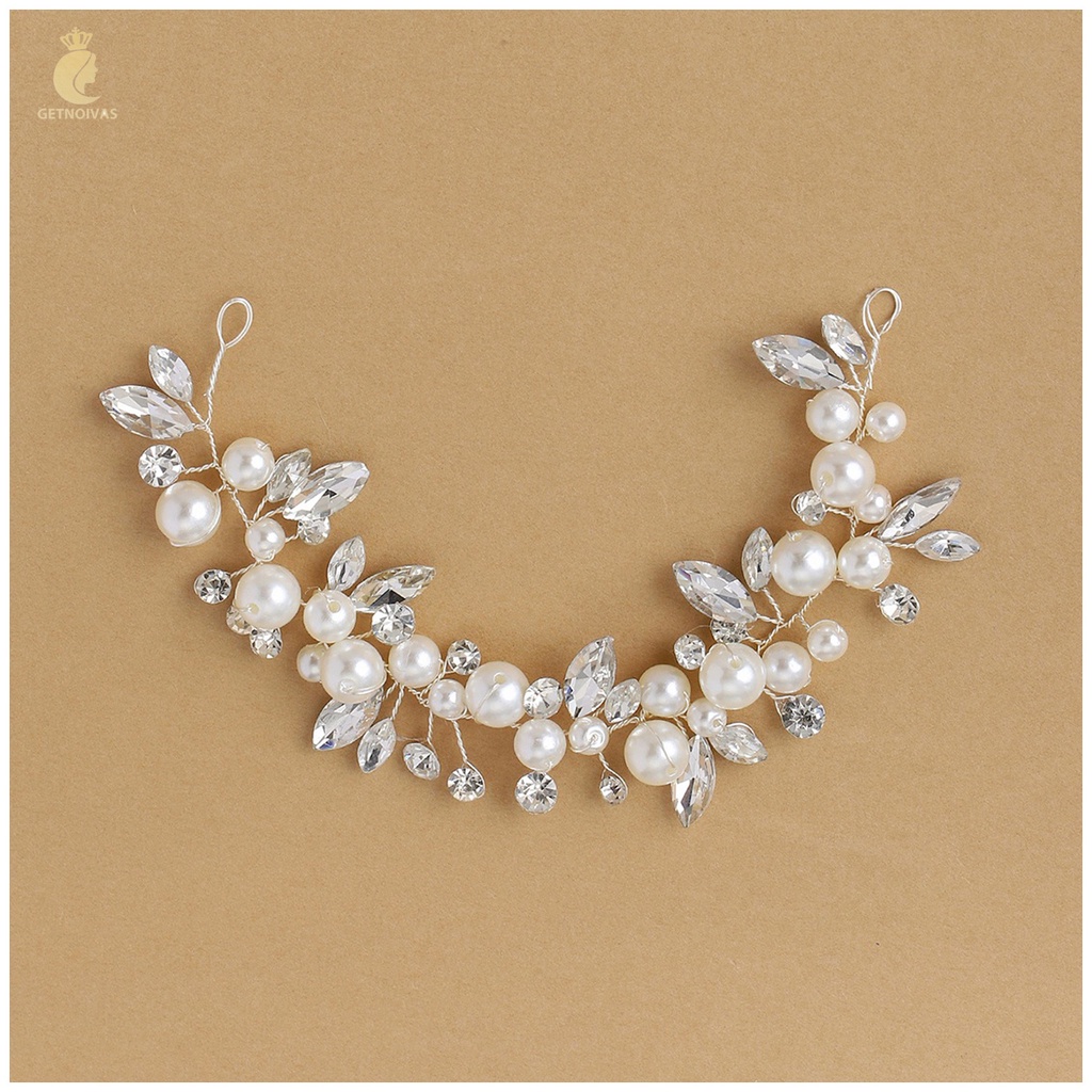 Cài Tóc Dây Xích Ngắn Đính Hạt Ngọc Trai Cho Cô Dâu Bán Trực Tiếp Từ Nhà Máy