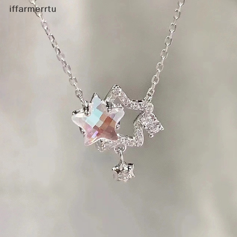 Vòng cổ Mặt Ngôi Sao Đính Đá Lấp Lánh Thời Trang Cho Nữ