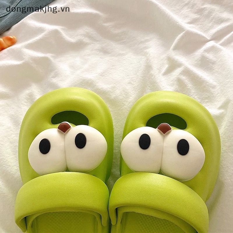 Dép Đế Bằng Chống Trượt Mũi Tròn Họa Tiết Hoạt Hình Dễ Thương Cho Nữ