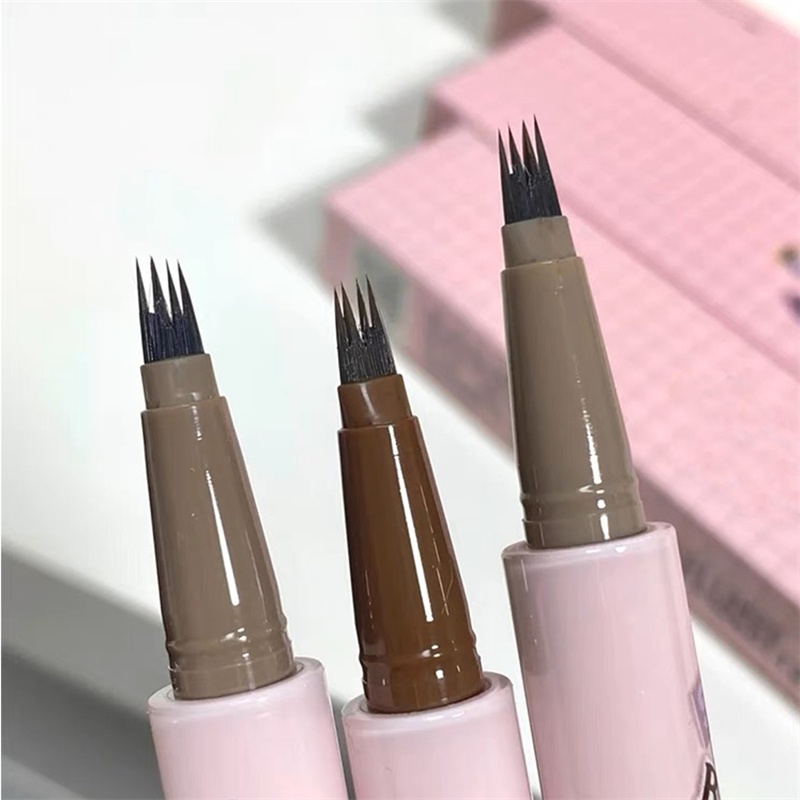 Abpopa Bút Chì Kẻ Lông Mày Mỏng Màu Bạc Hà Ngọt Ngào Với Đầu Chia Không Bị Nhòe