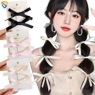 Kẹp tóc nơ ruy băng nhiều màu sắc ngọt ngào phong cách hàn quốc dễ thương dành cho bạn nữ