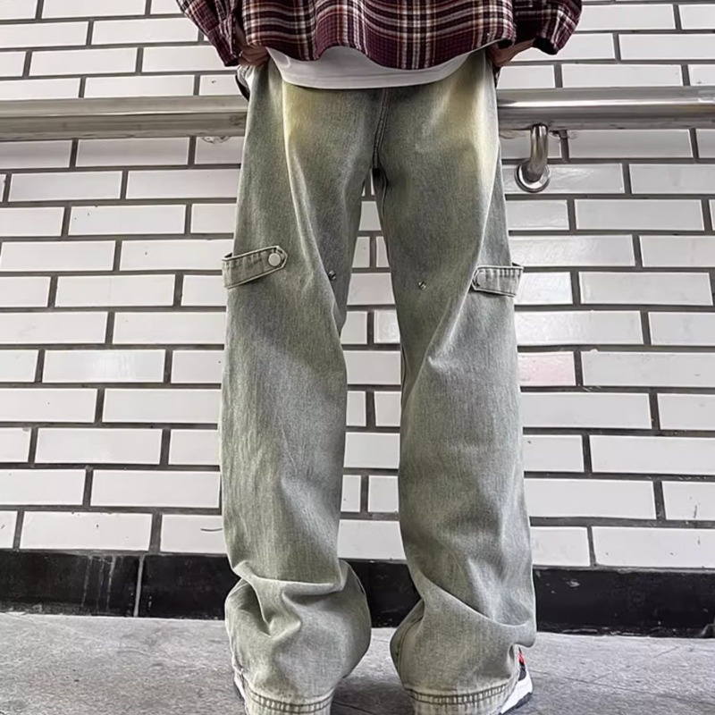 Ucnl Quần Jean Dài Dáng Rộng Thời Trang Mùa Xuân Thu Giản Dị Phong Cách retro Dành Cho Nam