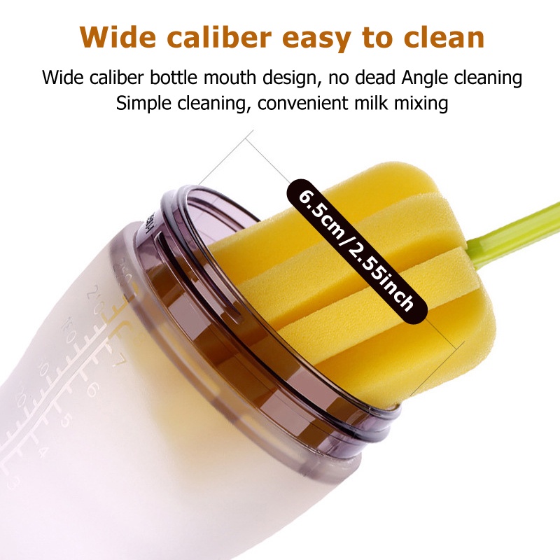 Bình sữa không BPA 150ml 250ml có tay cầm bằng silicon màu nâu cho trẻ sơ sinh