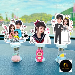 Standee lò xo lắc lư đáng yêu trong suốt đế dính trang trí in theo yêu cầu chibi