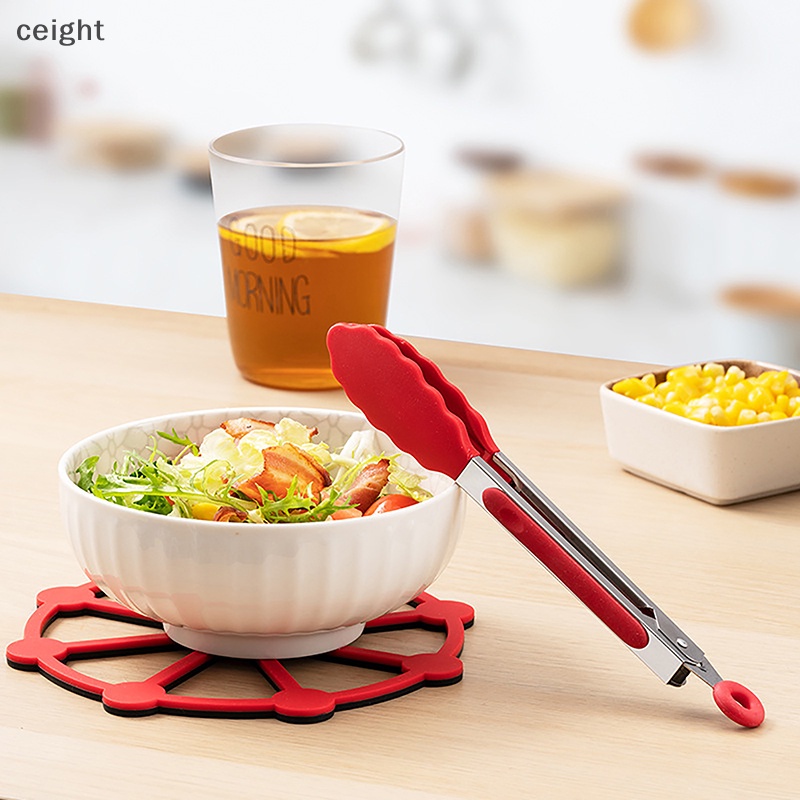 1 Kẹp Gắp Thức Ăn Bằng Thép Không Gỉ 7inch Chống Trượt Tiện Dụng