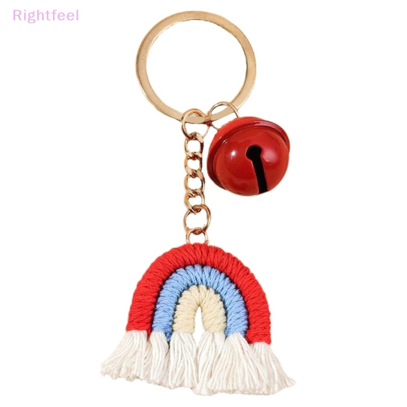 Qfeel Móc Khóa Dây cotton Dệt Thủ Công Mặt Chuông Gió Mưa Phong Cách scandinavian Dành Cho Nữ Trang Trí Túi Xách Xe Hơi Mới