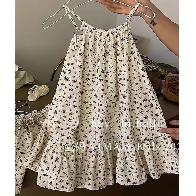 Baby Girl Floral Dress Kid Sleeveless  Slip Dress Sundress Beach Dress