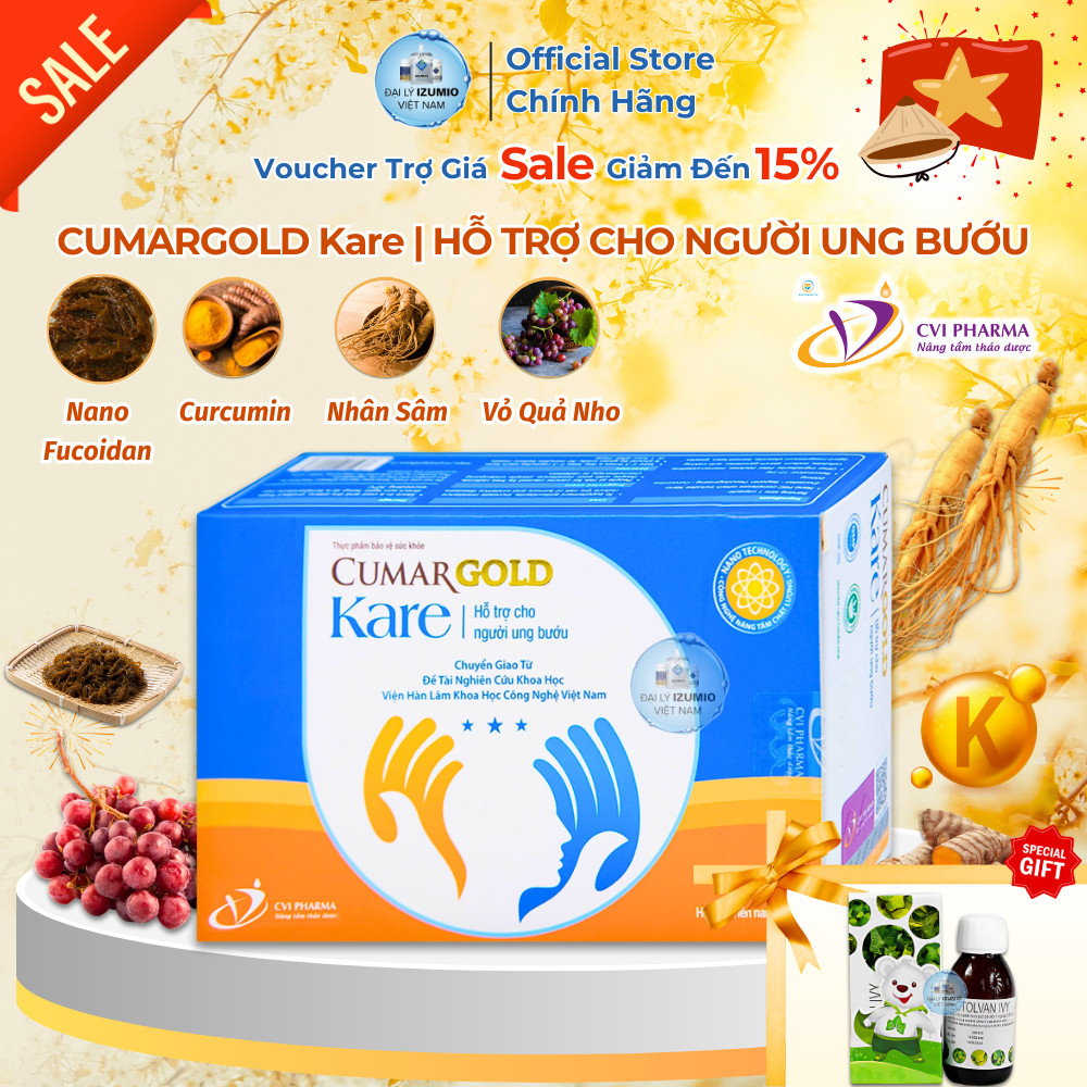 [Xuất Kèm VAT + Voucher 15%] Viên Uống Cumargold Kare CVI Pharma - Hộp 30 Viên Giảm Nguy Cơ Mắc Bệnh
