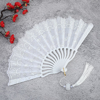 Cổ Gấp Quạt Hoa Nhỏ Hoa Hồng Quạt Cổ Sườn Xám Quạt Hanfu Quạt Gấp Quạt Khiêu Vũ Quạt Nữ Quạt Influencer Quạt