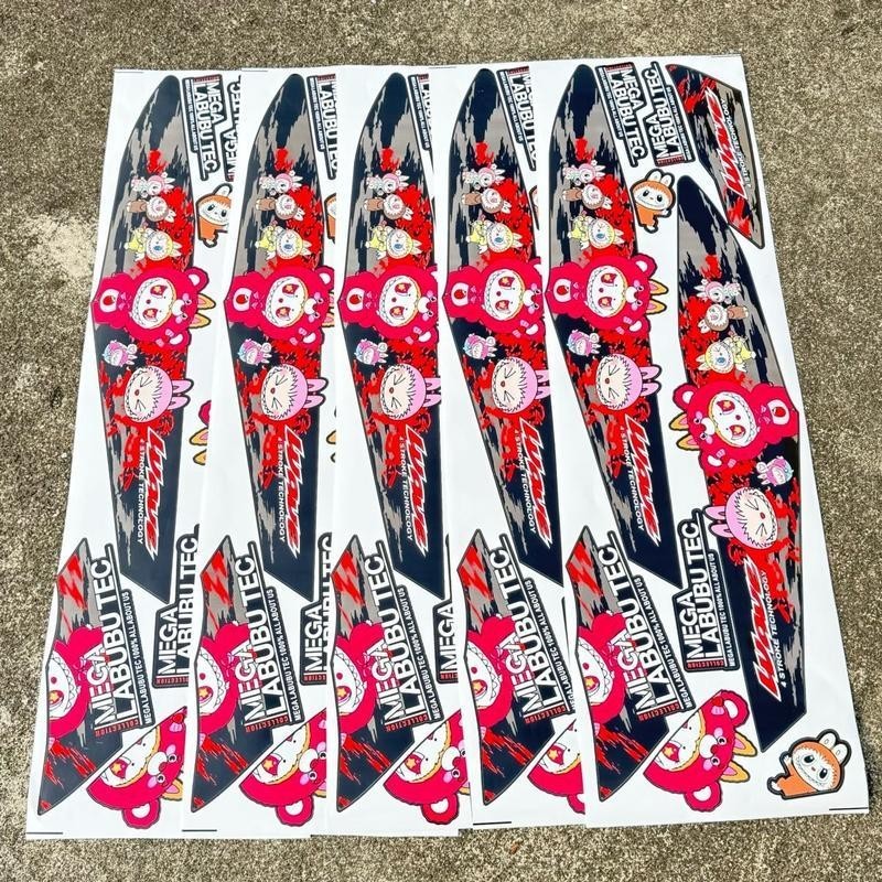 Tem Rời Labubu Dán Wave 50/100/110 Đủ Màu Sắc Lên Phom Chuẩn Đẹp Hót 2025 Nhãn Dán - Tem Xe Máy