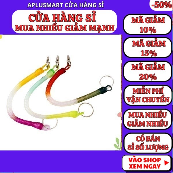 Móc khóa dây lò xo dễ dùng cho mọi hoàn cảnh giá rẻ ⭐FREESHIP ⭐Uy tín ⭐Móc khóa dây lò xo dễ dùng cho mọi hoàn cảnh
