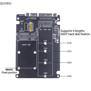 Qiuwu NGFF Sang SATA 3 Vỏ HDD MSATA SSD Adapter M.2 SATA Giao Thức Adapter Board.
