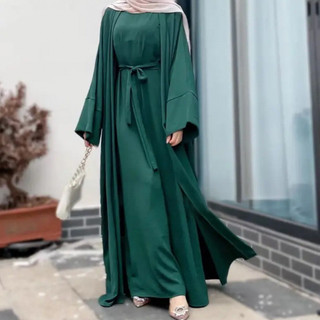 Bộ 2 chiếc váy của phụ nữ Hồi giáo với thắt lưng Bộ 2 chiếc áo choàng của phụ nữ Dubai