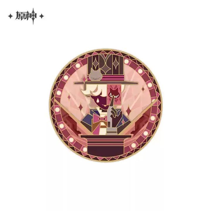[ BADGE ] Lyney Iridescence Invitation Series Metal Badge - Genshin Impact - Huy Hiệu Tròn Size 58mm