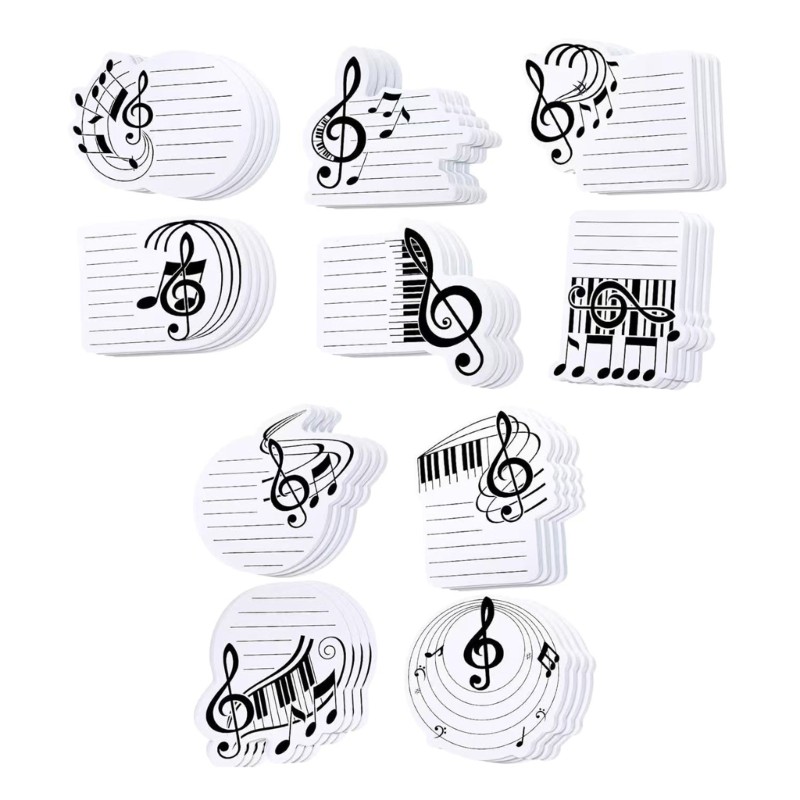 Mya Musical Note Notes Stick Pads Có thể tháo rời Ghi chú Notepads Stick Note Pads