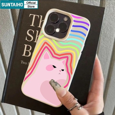 Suntaiho Thẩm Mỹ Dễ Thương Vỏ Điện Thoại Họa Tiết Mèo Cho Iphone 16 15 14 13 12 11 Pro Max IP 7 8 Plus Iphon X Xs XR Xs Max Silicon Mềm Cao Cấp Chống Sốc