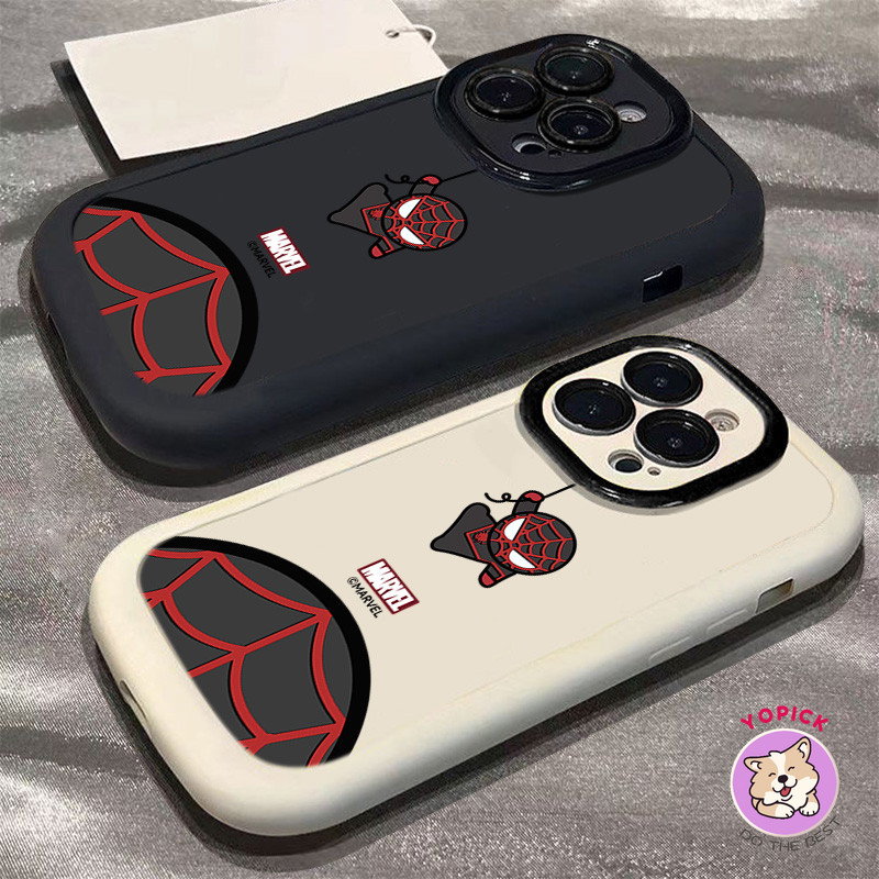 Ốp Điện Thoại Người Nhện Hoạt Hình Dễ Thương Cho IPhone 16 16Pro 16Plus 11 12mini 13Pro Max 14Plus 15Pro XR XS Max 7 8 Plus SE2020 Vỏ Điện Thoại Hoạt Hình Cho IPhone 16Pro Max JKP
