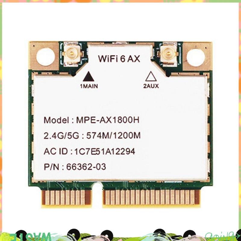 -AX1800H Wifi6 MT7921 MINI PCI-E 2.4G / 5G 574Mbps / 1200Mbps Gigabit Băng tần kép Card mạng không d