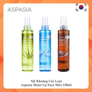  Xịt Khoáng Aspasia Tinh Chất Lô hội Collagen Ốc Sên 150ml 