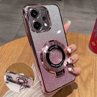 Vỏ Chống Sốc Cho Oppo Reno 14 13 Pro 13F 14F 14Pro Reno14 4G 5G Gradient Trong Suốt Lấp Lánh Bling Vỏ Điện Thoại Mềm TPU Silicone Ốp Lưng Túi Khí Bảo Vệ Mặt Sau Có Giá Đỡ