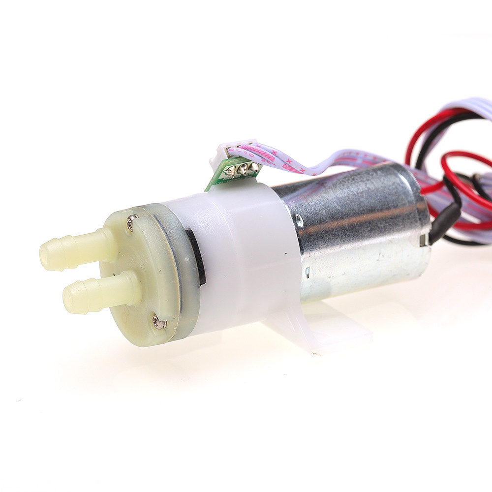 Máy bơm nước tự mồi Micro 370 DC 12V có cảm ứng dòng chảy 370 Máy bơm màng lưu lượng cao Máy bơm nướ