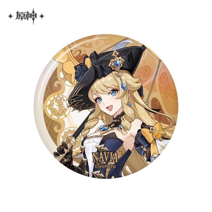 [ BADGE ] Navia Fontaine Theme Series  Character Badge - Genshin Impact Huy Hiệu Tròn Size 58mm
