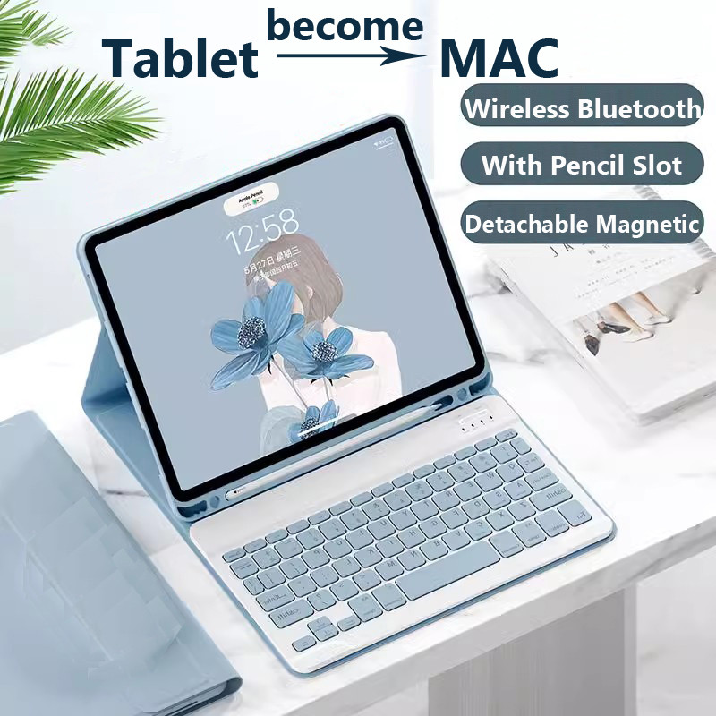 Ốp Lưng Có Bàn Phím Cho IPad Pro 11 2025 11th Gen A16 10th Gen 10.9 Air 7 6 5 4 2 1 10.2 9th 8 7th 1