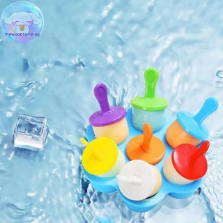 Thewoodfameing 1 7 Lỗ DIY Kem Pops Khuôn Silicon Kem Bóng Máy Làm Popsicles Khuôn Trái Cây Cho Bé Lắc Nhà Phụ Kiện Nhà Bếp Dụng Cụ EN