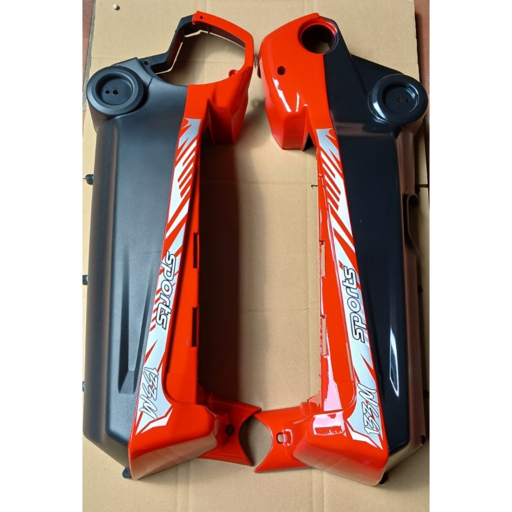 Ốp sườn(quây bình) xe điện M133 có chắn xích( có xen), Ốp bình xe điện M133 12ah