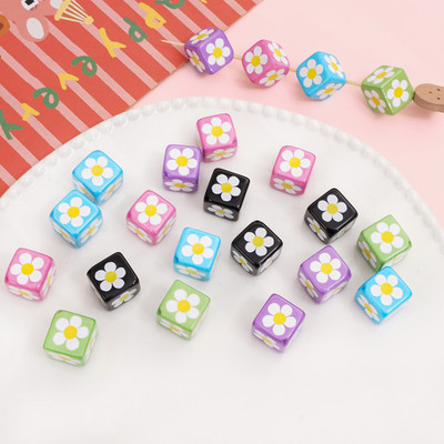 Beadia 15mm 2 miếng Acrylic Hoa Hình Chữ Thập Lỗ Hạt DIY Vòng Tay Vòng Cổ Bông Tai Và Phụ Kiện Trang Sức